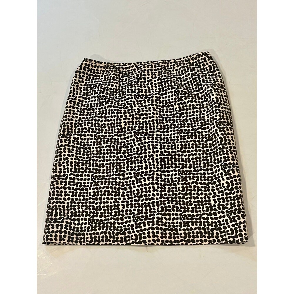 Chadwick’s Black Ivory Women Plus Skirt Back Slit 16 Work Career Patterned EUC